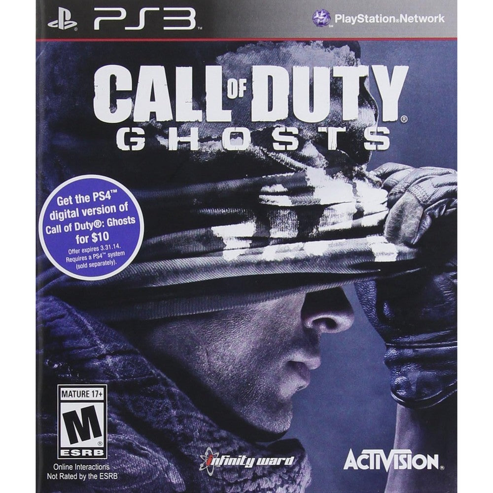 Activision Call of Duty Ghosts PlayStation 3 front game cover