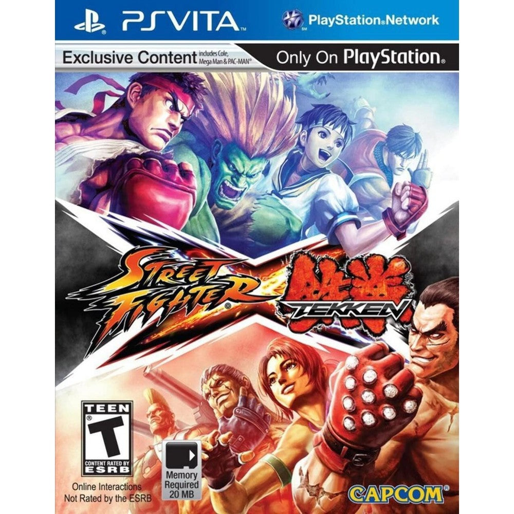 Capcom Street Fighter X Tekken front cover art showcasing crossover character lineup on retail packaging.