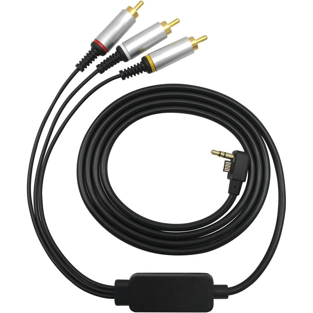 OSTENT television audio video composite cable front view showing gold plated connectors