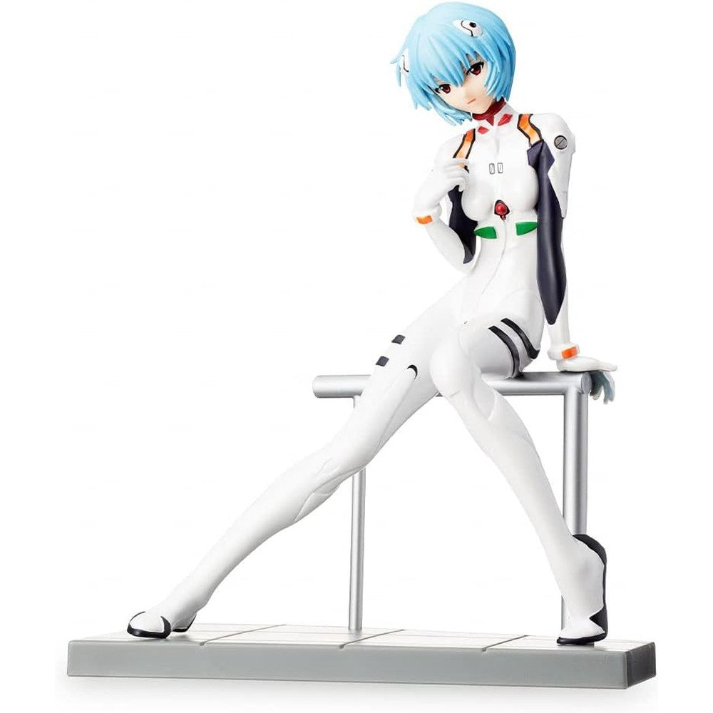Sega Rei Ayanami Limited Premium figure front view showing plugsuit