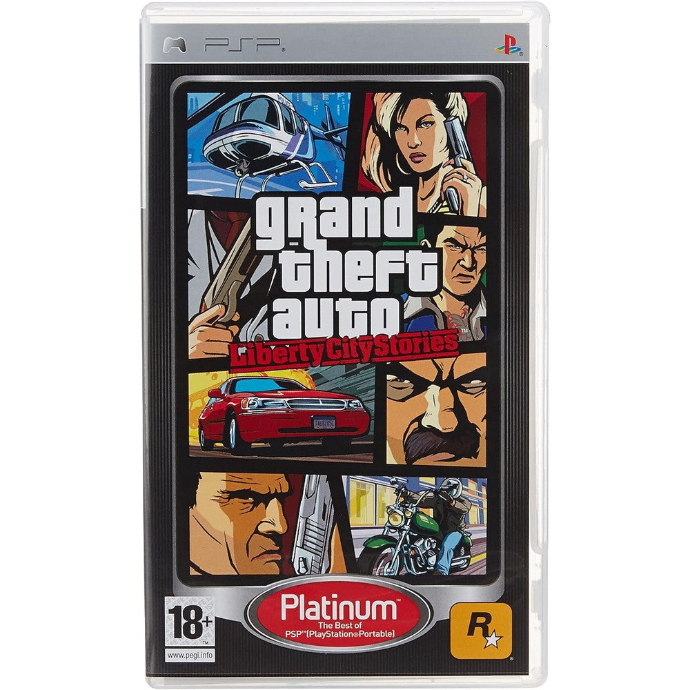 Rockstar Games Grand Theft Auto Liberty City Stories PSP Platinum Edition front view