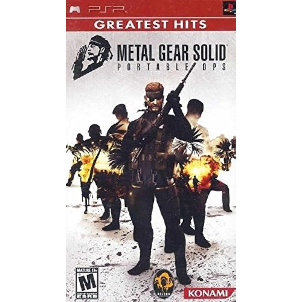 Konami Metal Gear Solid Portable Ops PSP front cover art
