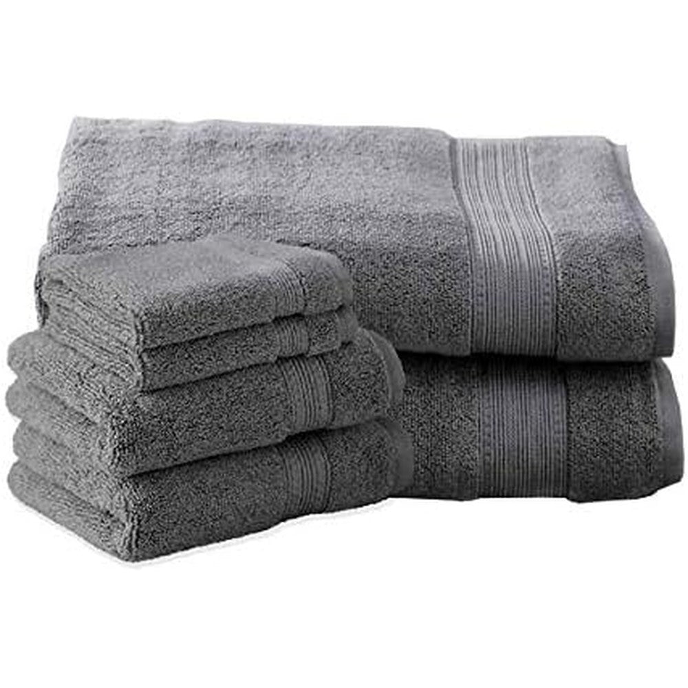 Charisma luxury dark grey bath sheet towel set front view