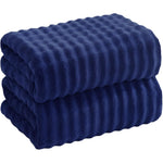 Fitfine navy blue microfiber bath sheet 40x80 inches front view