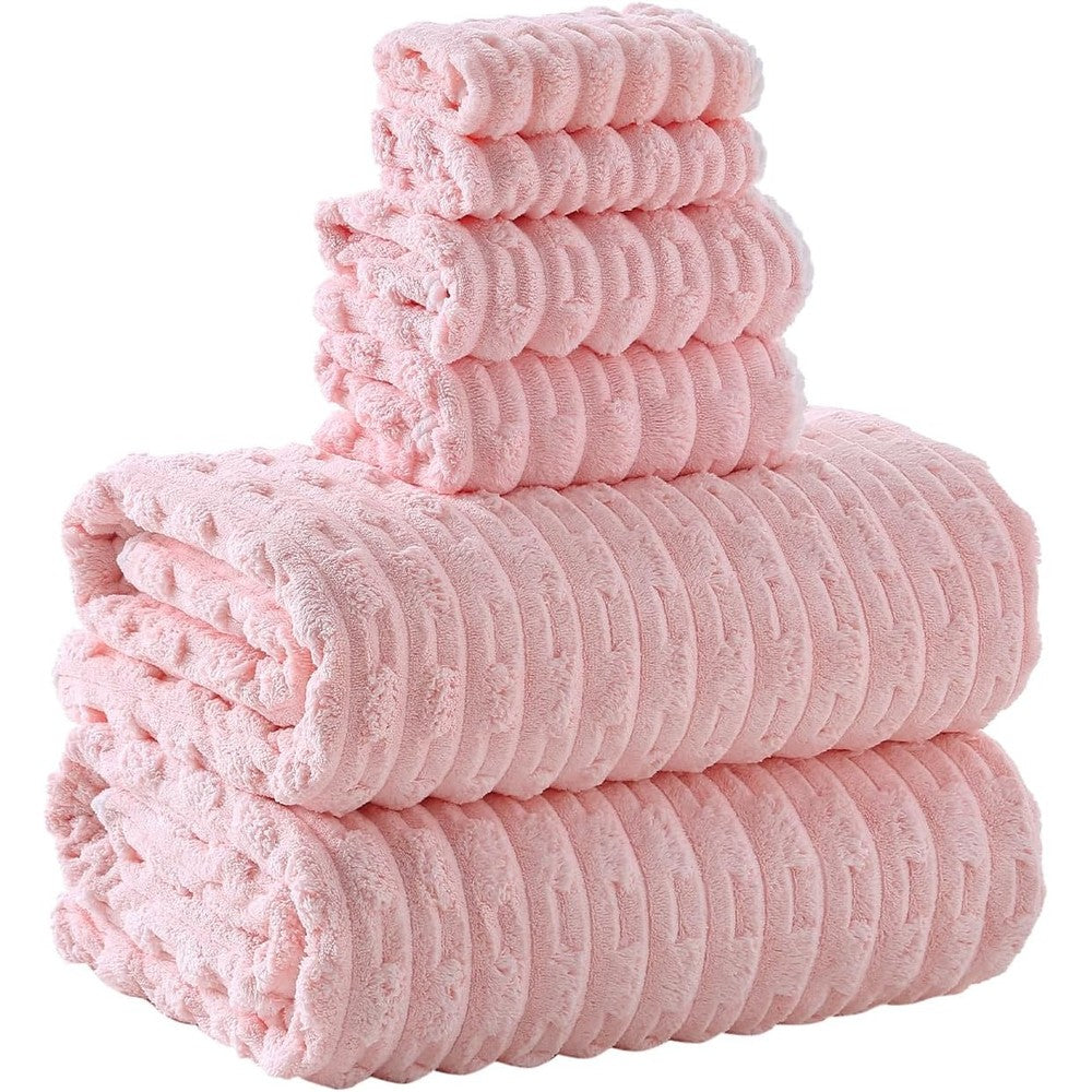 Anking 40x80 inches oversized pink microfiber bath sheet set front view