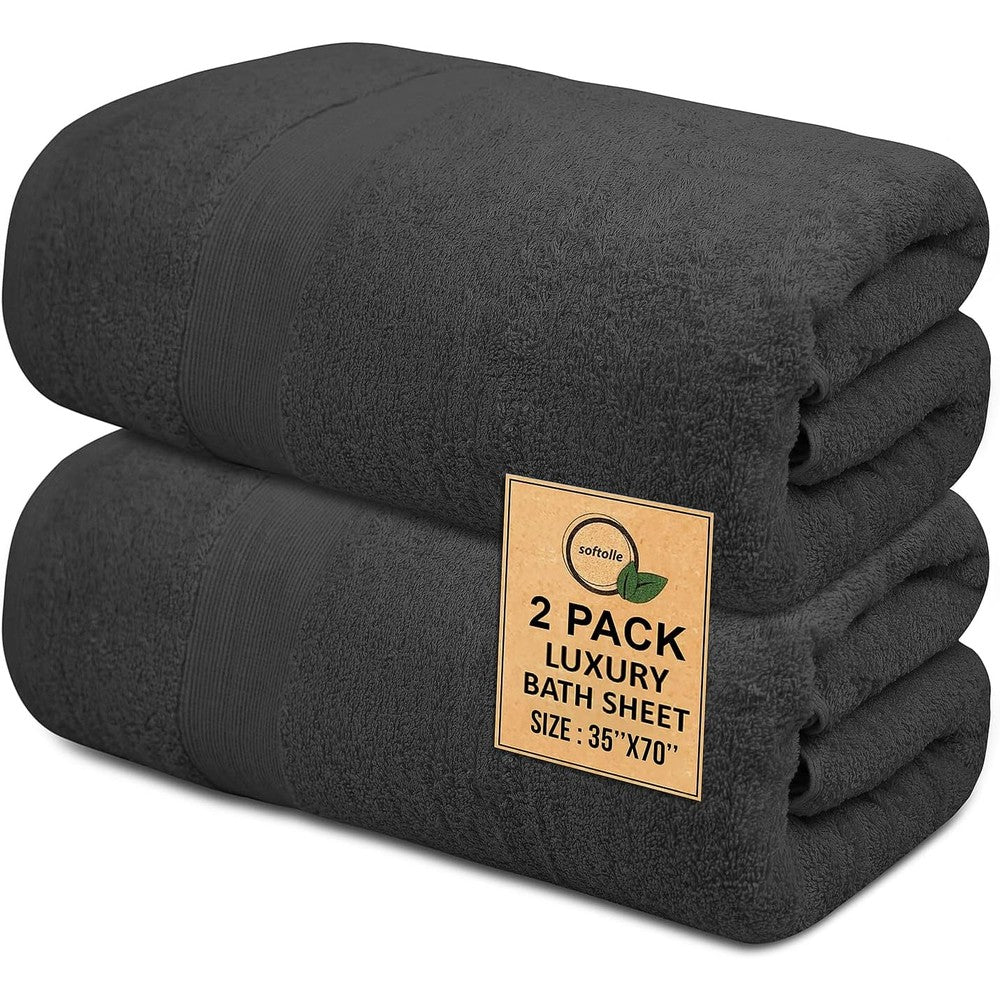Softolle luxury cotton bath sheets pack of 2 front view