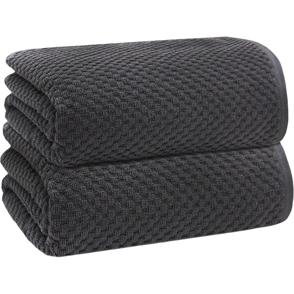Cotton Craft Euro Spa waffle weave bath sheets set of two