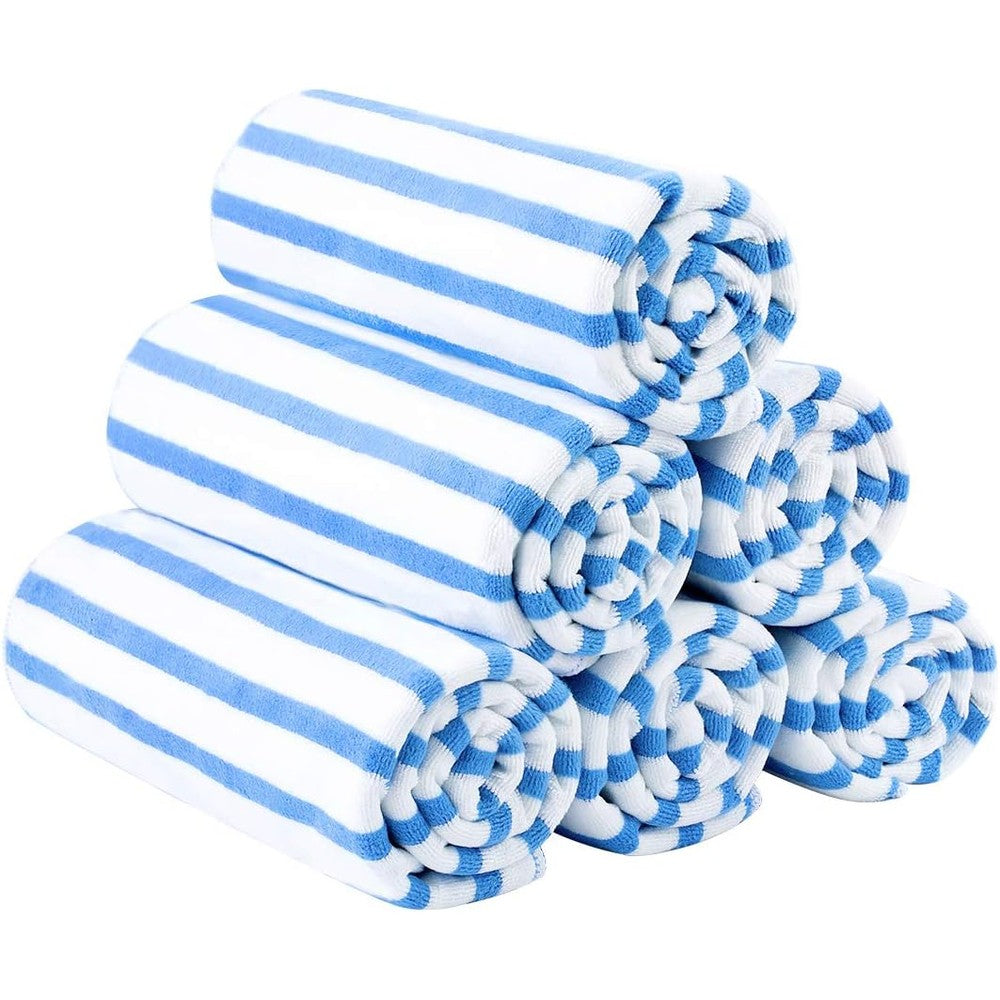 JML microfiber beach towel set 6 pack front view