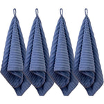 LMMINBZ blue microfiber hand towel set front view