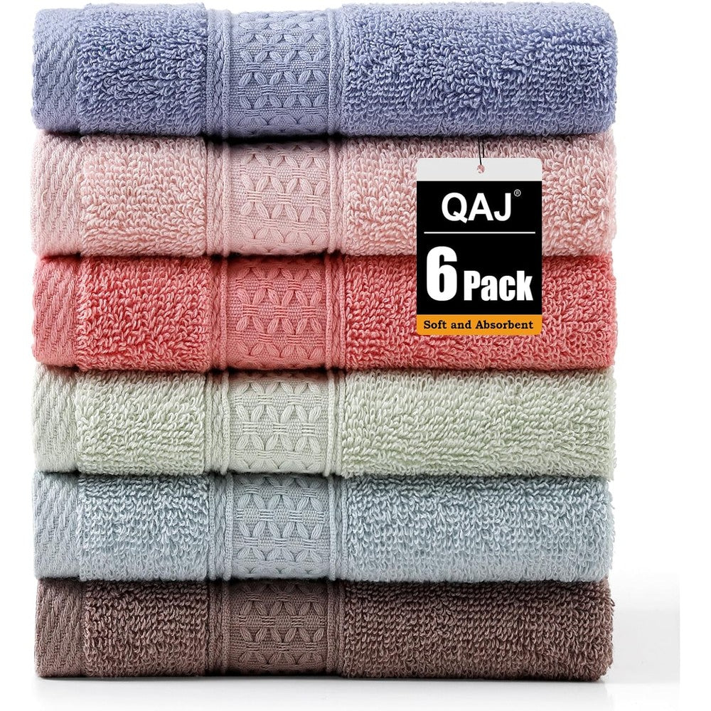 QAJ 100 percent cotton washcloths set front view