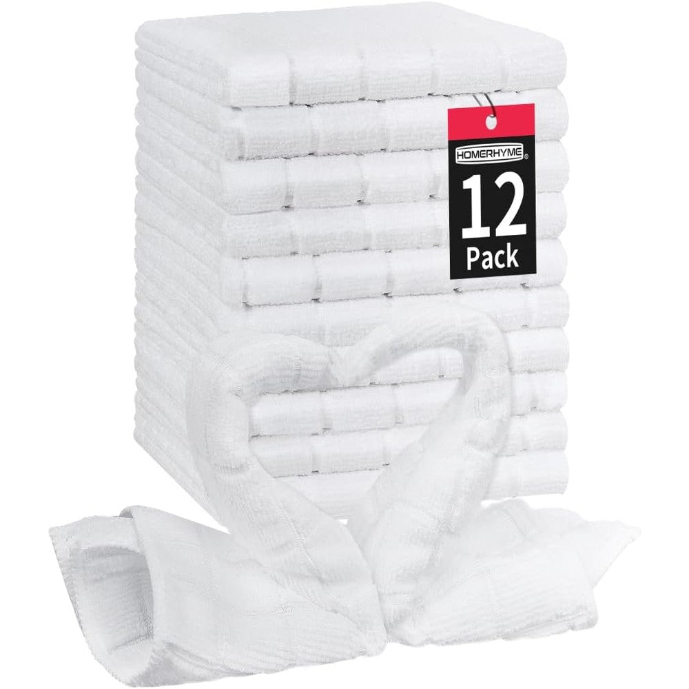 Homerhyme microfiber washcloths 12 pack front view