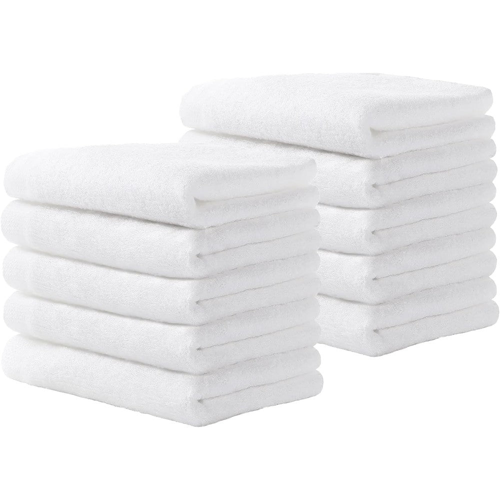 Yoofoss luxury bamboo washcloths 10 pack set front view
