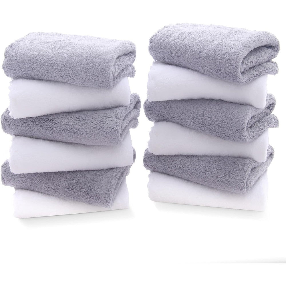 Tenstars 12 Pack Premium Washcloths Set front view