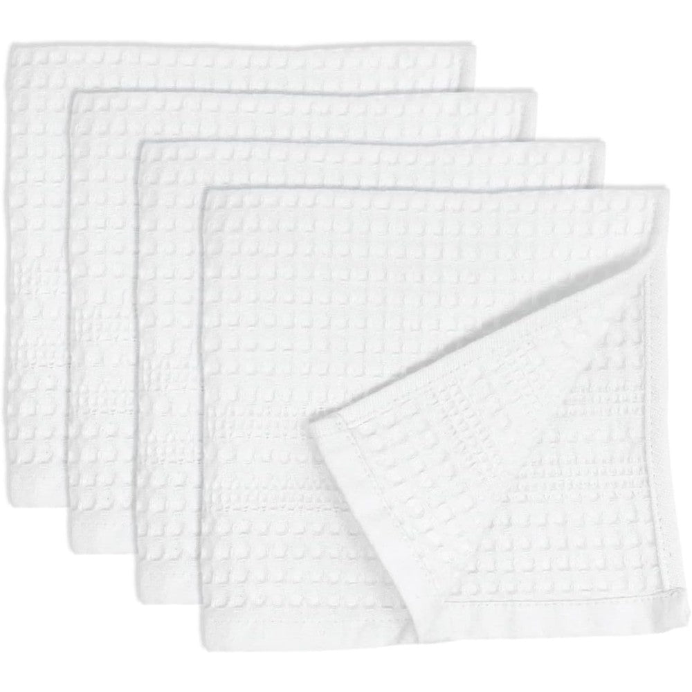 Gilden Tree waffle weave washcloths set of four white