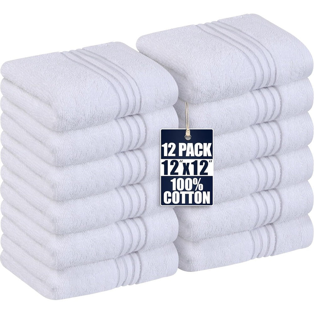 Utopia Towels 12-pack cotton washcloths front view