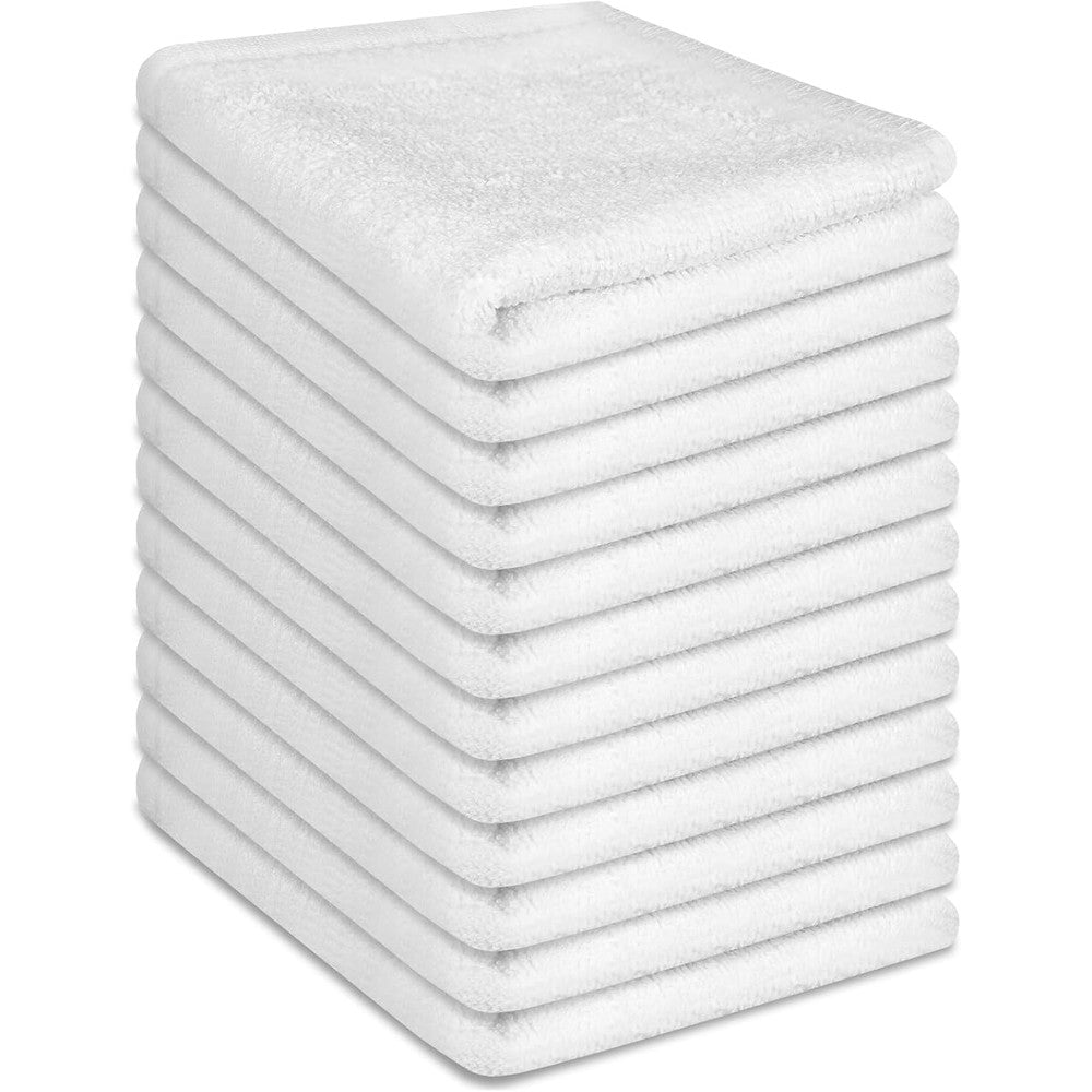 Inficrime 100 percent cotton wash cloth 12 pack front view