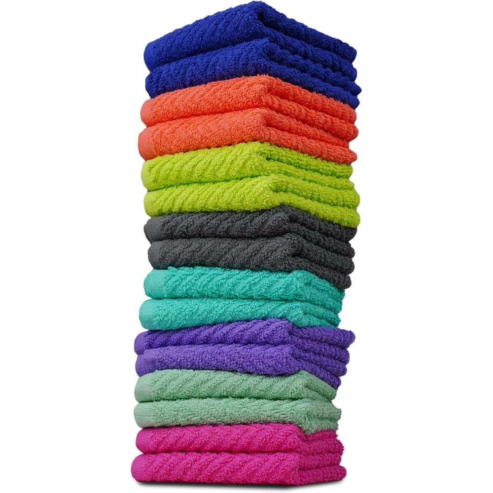 Zuperia Zigzag Multicolor Wash Cloths front view pack