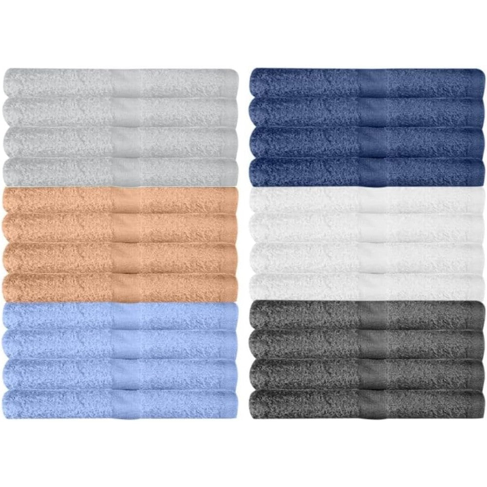 Kahaf Collection 24 pack multicolour cotton washcloths front view