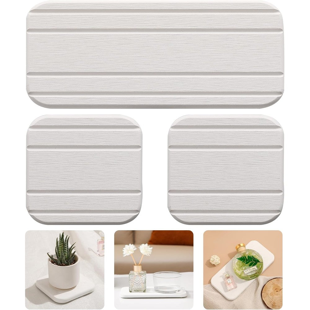 Wall Qmer 3 piece diatomaceous earth tray set front view