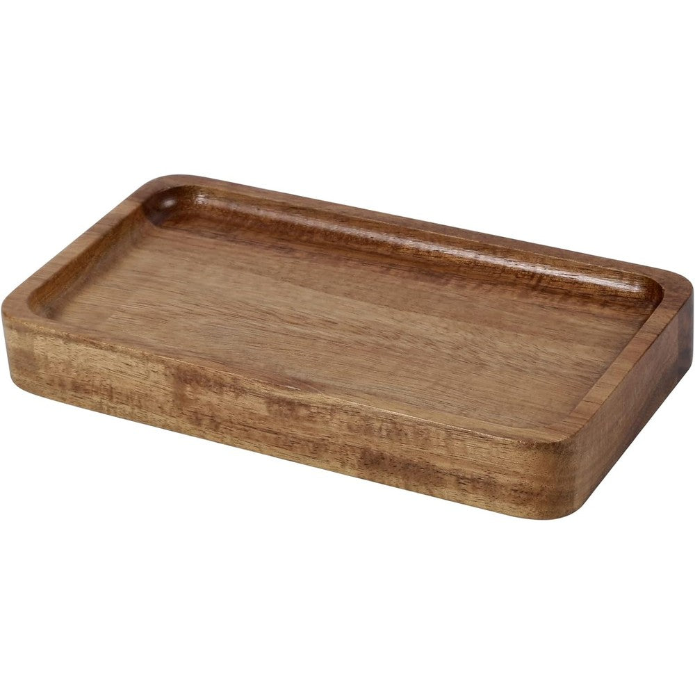 Janxin acacia wood vanity tray front view