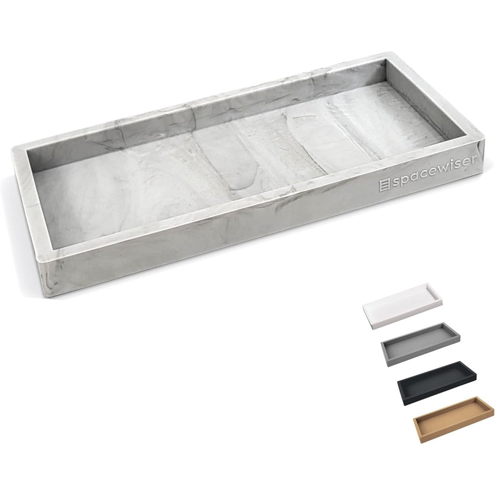 Spacewiser silicone countertop and vanity tray front view