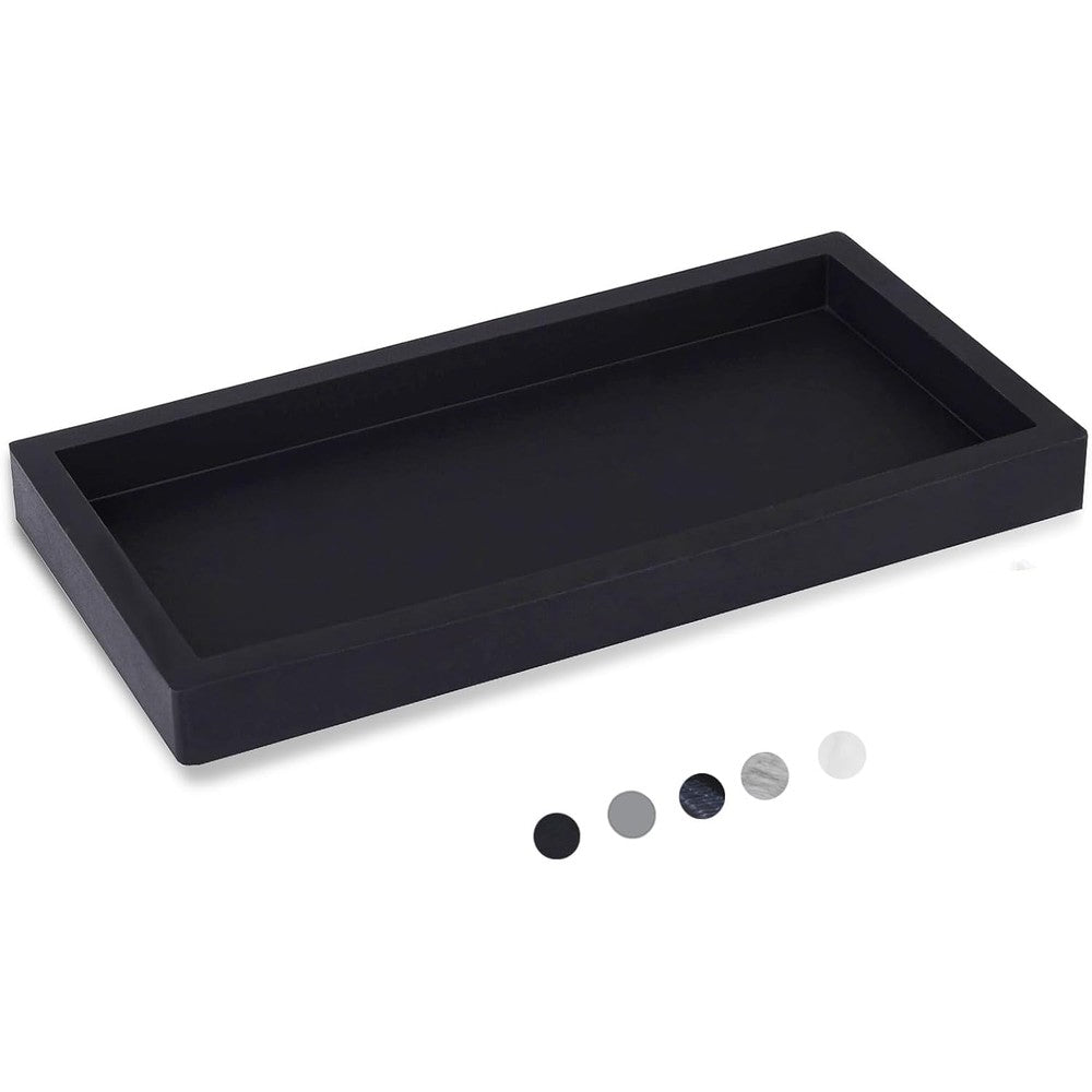 Heagoale small silicone bathroom vanity tray front view