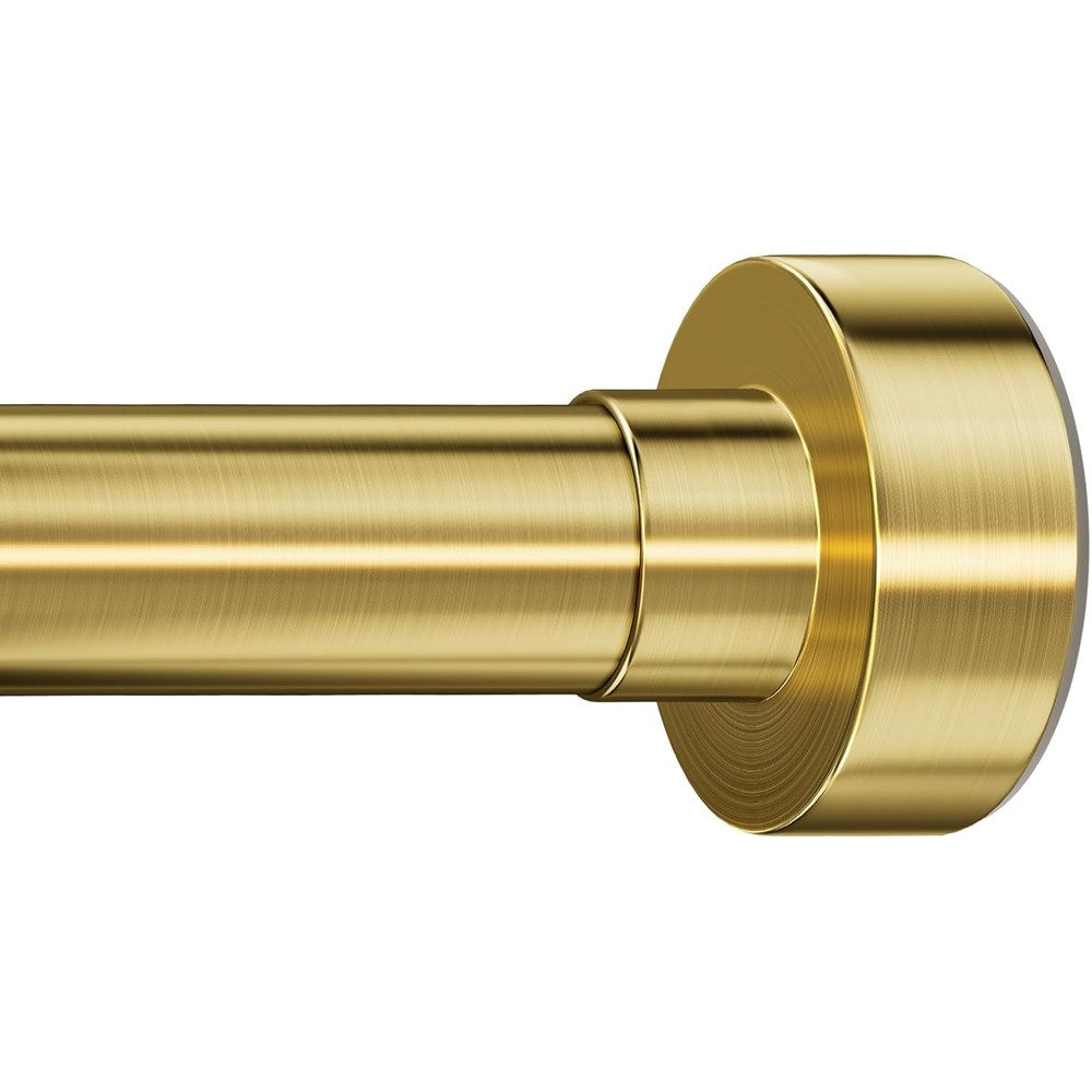 YNL brushed gold tension curtain rod front view