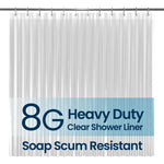 LiBa PEVA waterproof shower curtain liner front view bathroom accessories