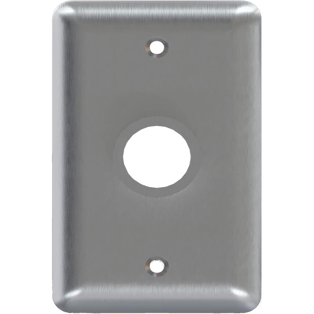 Heatgene 2401 Brushed Stainless Steel Wall Plate front view for towel warmers.