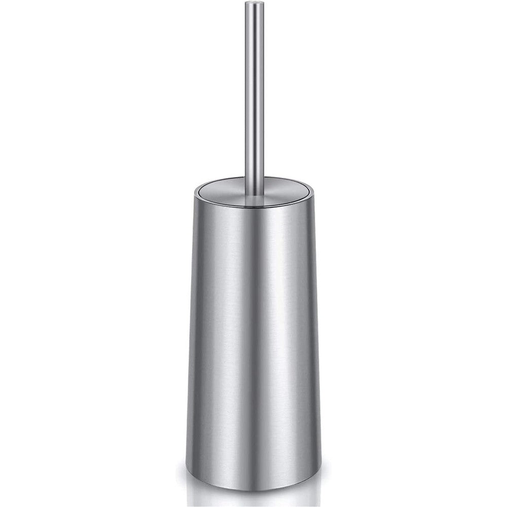 Wsedor stainless steel toilet brush and holder front view
