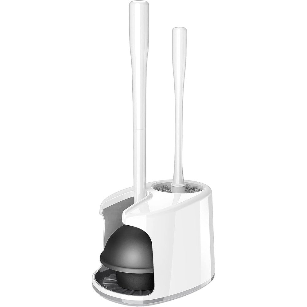 Mr.Siga toilet plunger and bowl brush set front view