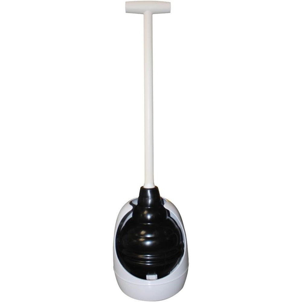 Korky Beehive Max Universal Toilet Plunger and Holder front view