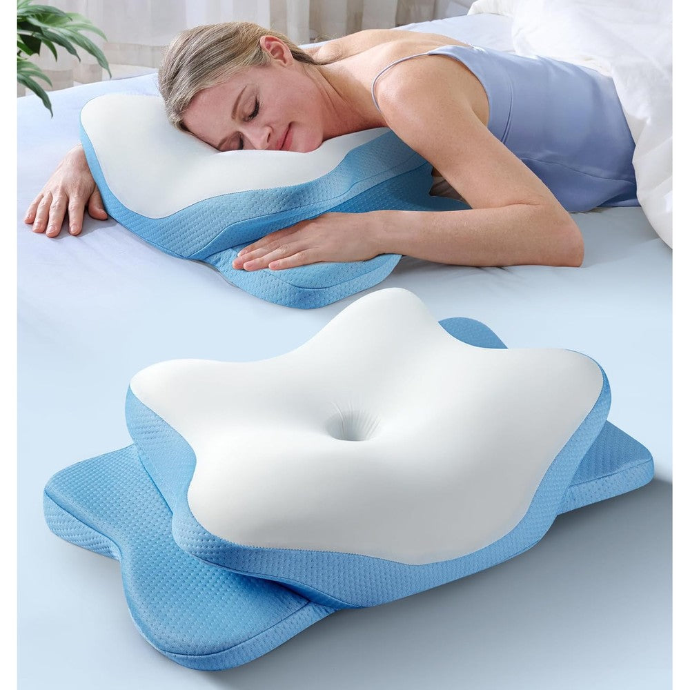 Latree 5X Pain Relief Cervical Neck Pillow front view ergonomic design