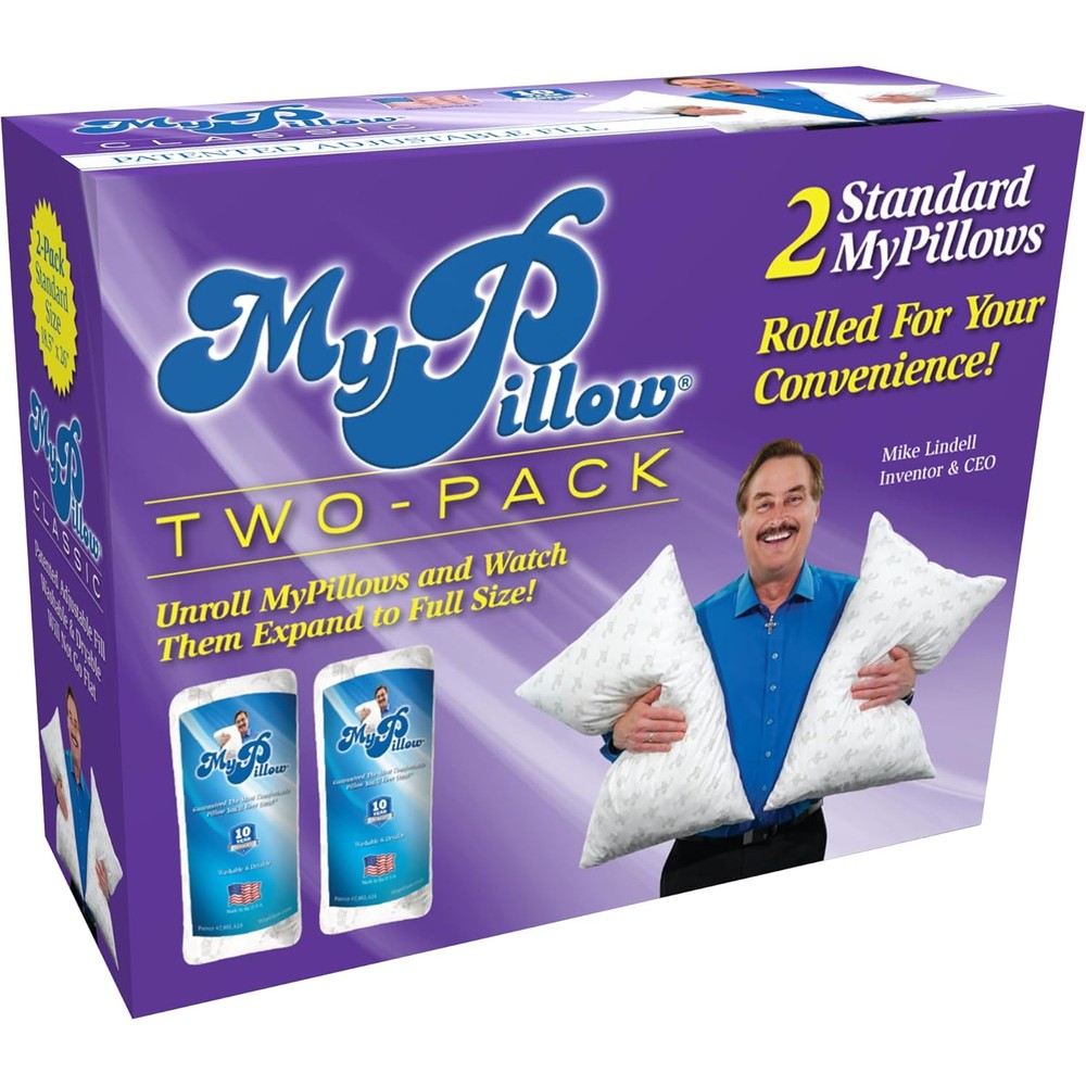 MyPillow Classic standard bed pillow set of 2 front view