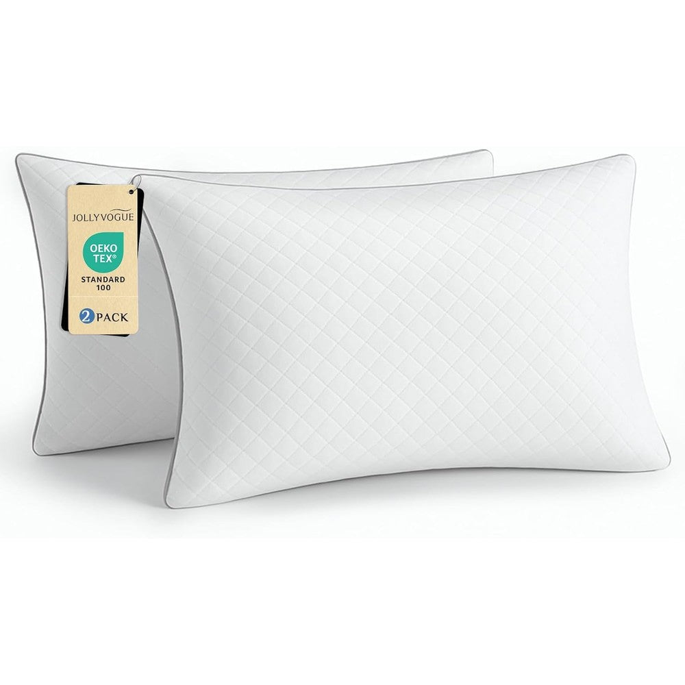 Jollyvogue Queen Size Bed Pillows set of two front view