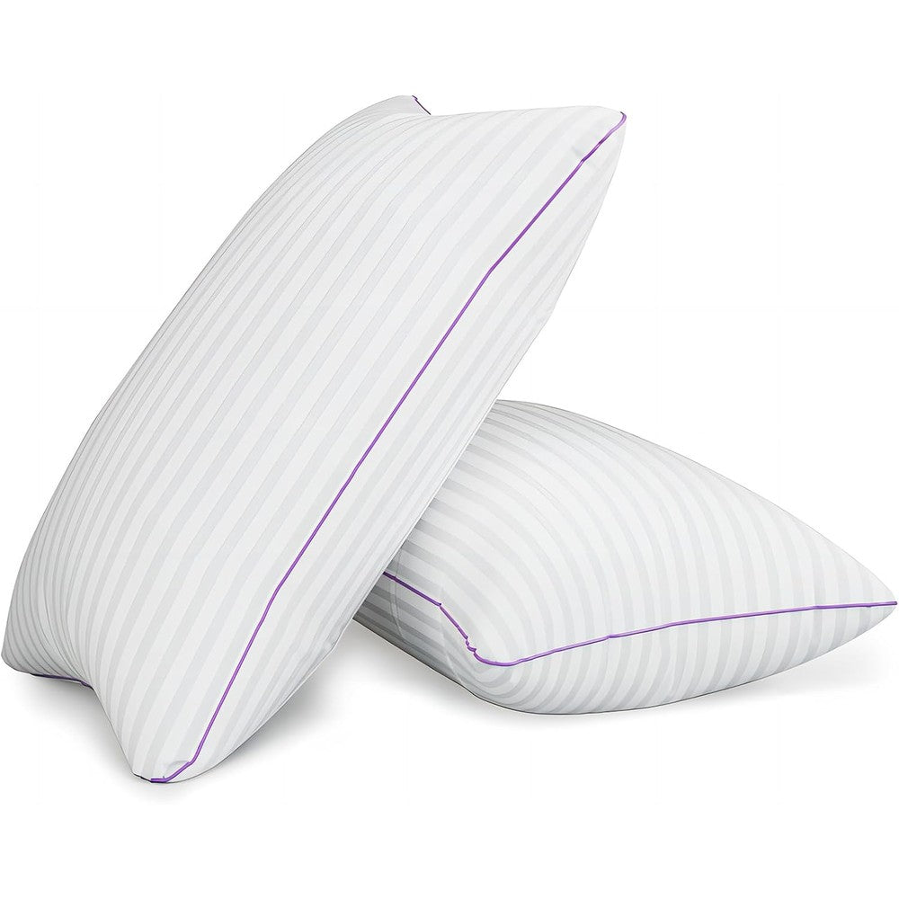 Vainoc king size down alternative bed pillows front view