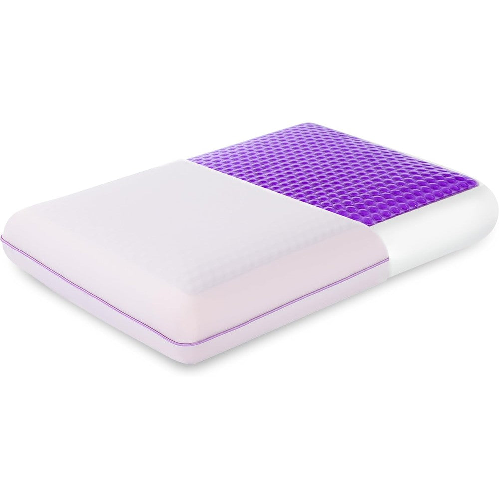 Egohome cooling gel memory foam pillow with purple cover