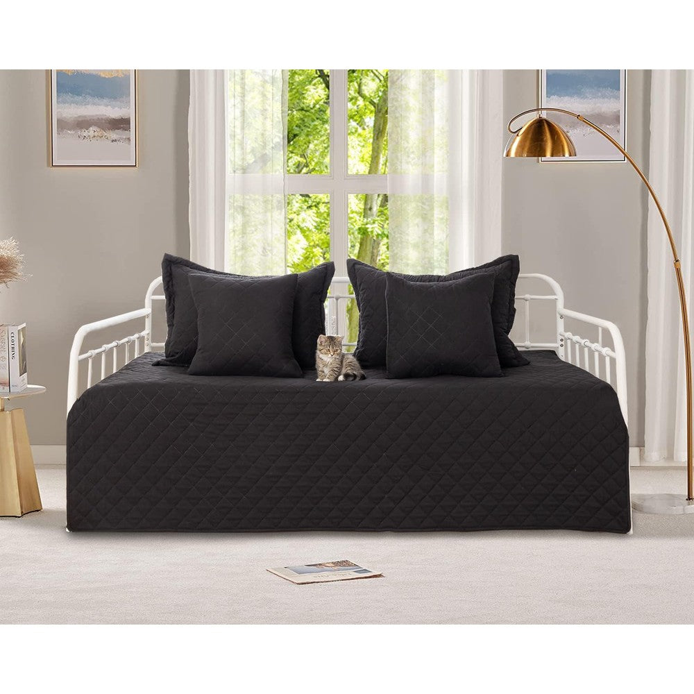 Feyocn 5-Piece Cozy Daybed Bedding Set front view with geometric print