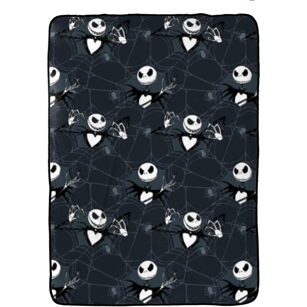 Jay Franco Nightmare Before Christmas blanket featuring Jack Skellington print
