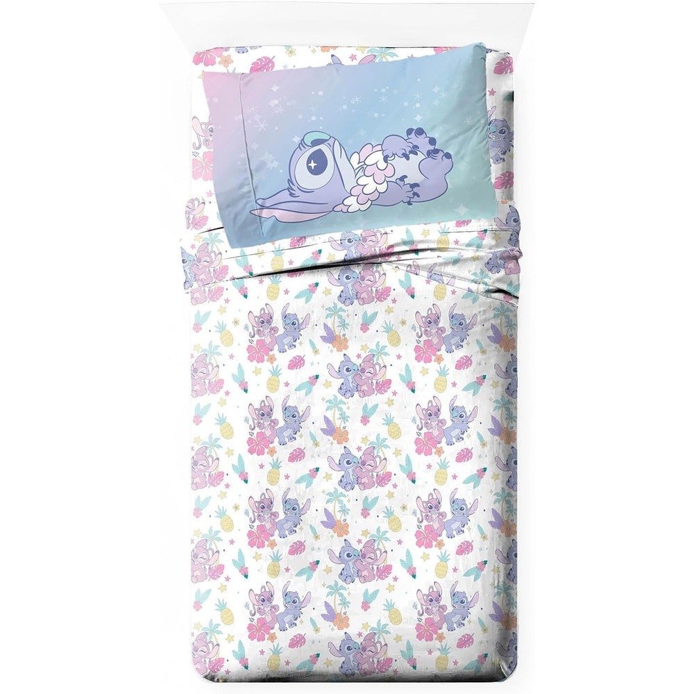 Jay Franco Lilo and Stitch twin sheet set front view