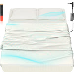 Hllbll Grounding Bedding Sheet Set white front view