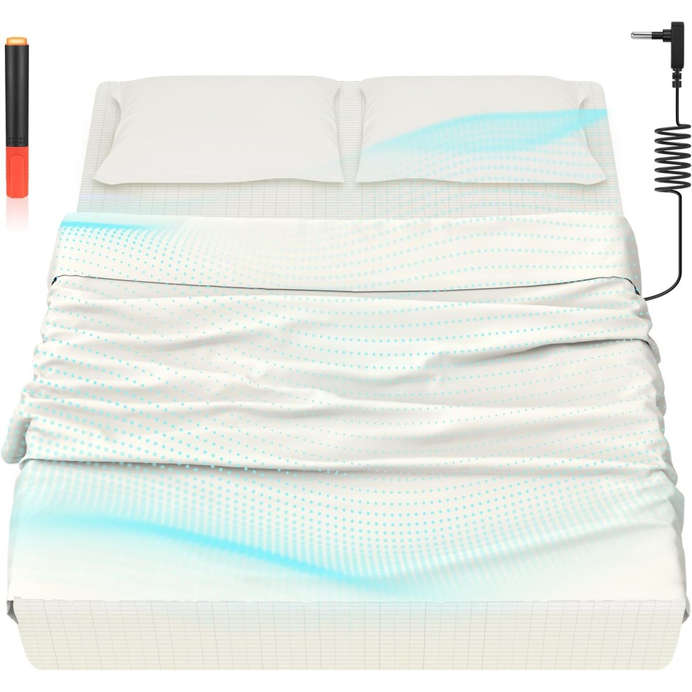 Hllbll Grounding Bedding Sheet Set white front view