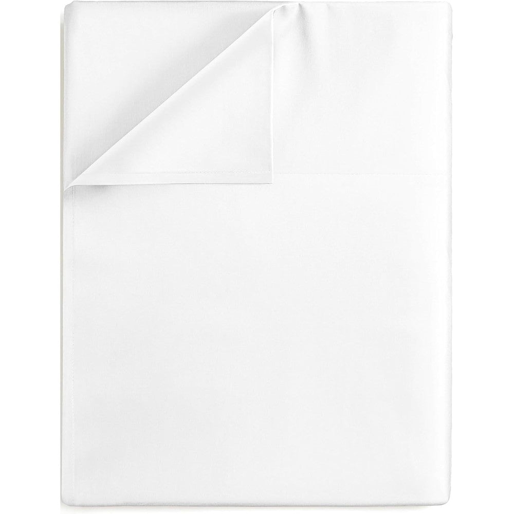 Good Sleep Bedding Flat Sheet King front view spread neatly on a luxury bed setup.