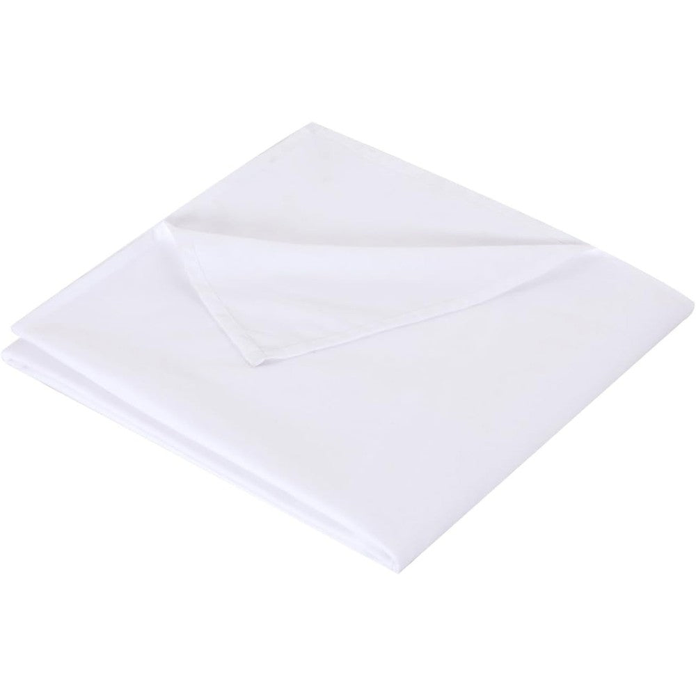 Hotella Queen Flat Sheet white premium top bed sheet front view layout