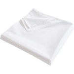 Warmstar 100 percent cotton Queen white flat sheet front view displaying premium sateen fabric texture.