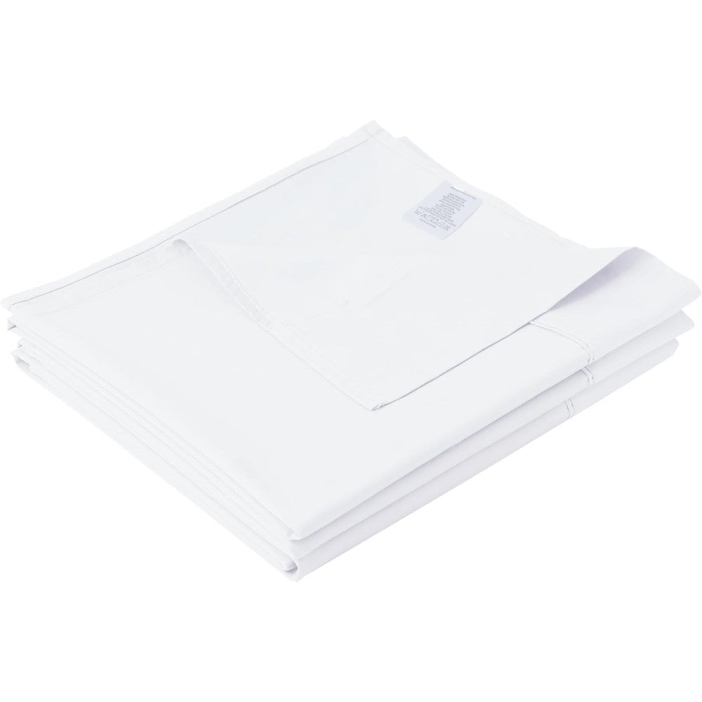 Zaizaihome Egyptian cotton flat sheet front view on a luxury queen bed