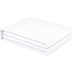 FreshCulture twin flat sheet white front view on a modern bed setup.