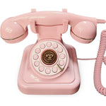 FiayaCom Audio Guest Book Wedding Phone pink front view vintage design
