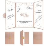 Holkcog rose gold farewell guest book alternative front view