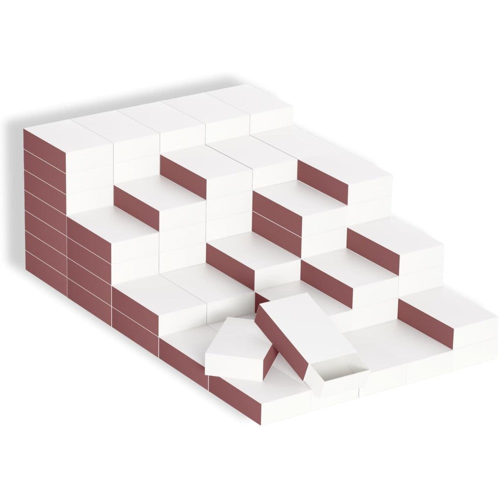 LONGIM blank matchboxes front view of bulk white crafting containers